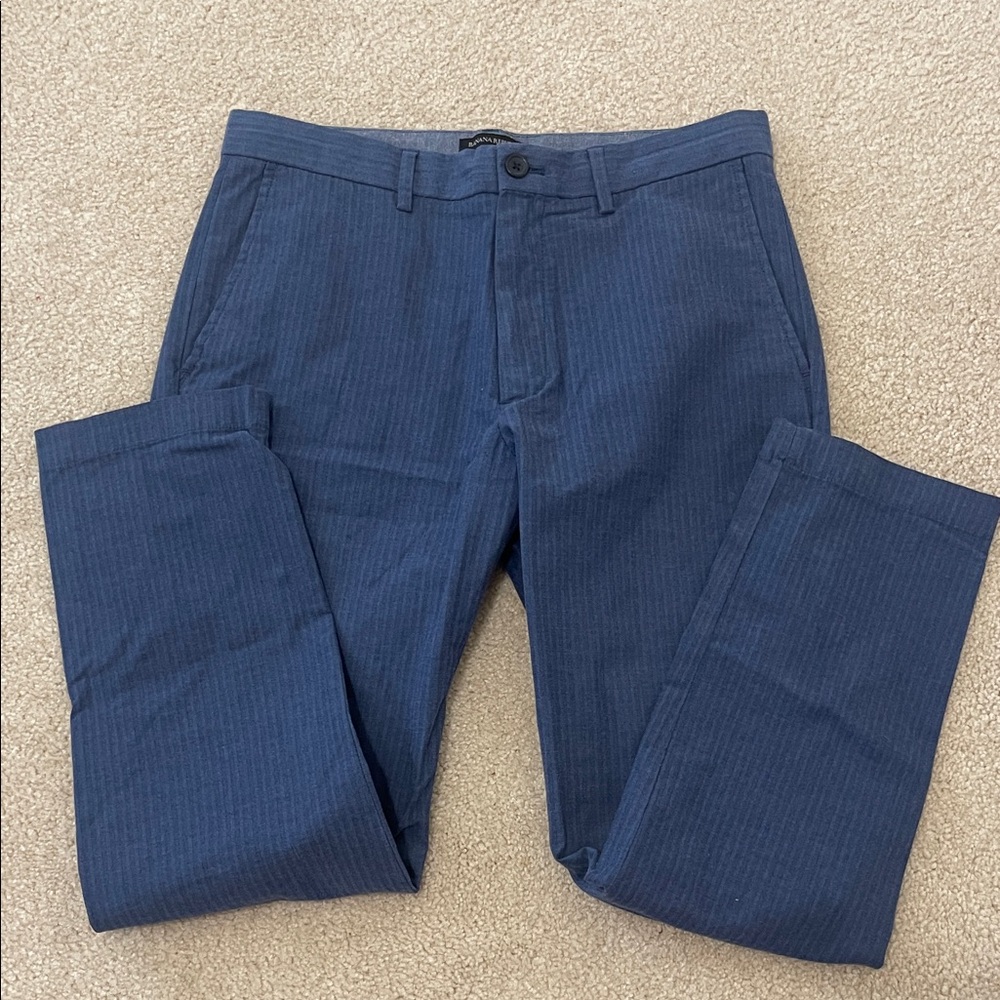 Banana Republic Blue Pinstriped Chinos